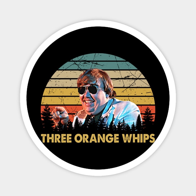 Three Orange Whips Vintage Magnet by LewisMillerDesigns